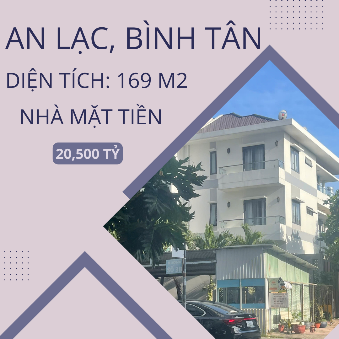 Biệt thự lô góc 3 mặt tiền An Lạc, Bình Tân – Chỉ 20,50 tỷ