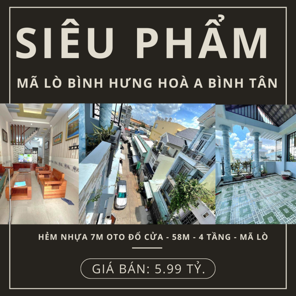 Ngôi nhà đáng mơ ước tại Bình Tân – Giảm giá 310 triệu đồng, chỉ 5.99 tỷ!