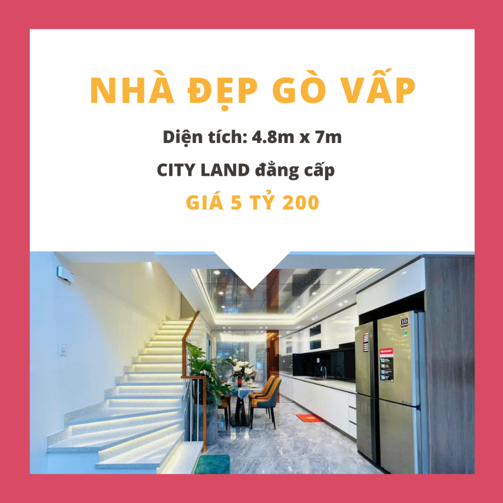 Siêu phẩm nhà phố tại CITY LAND – Gò Vấp